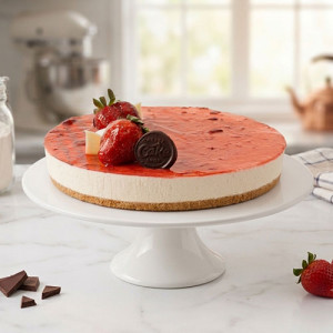 eggless-strawberry-cheesecake